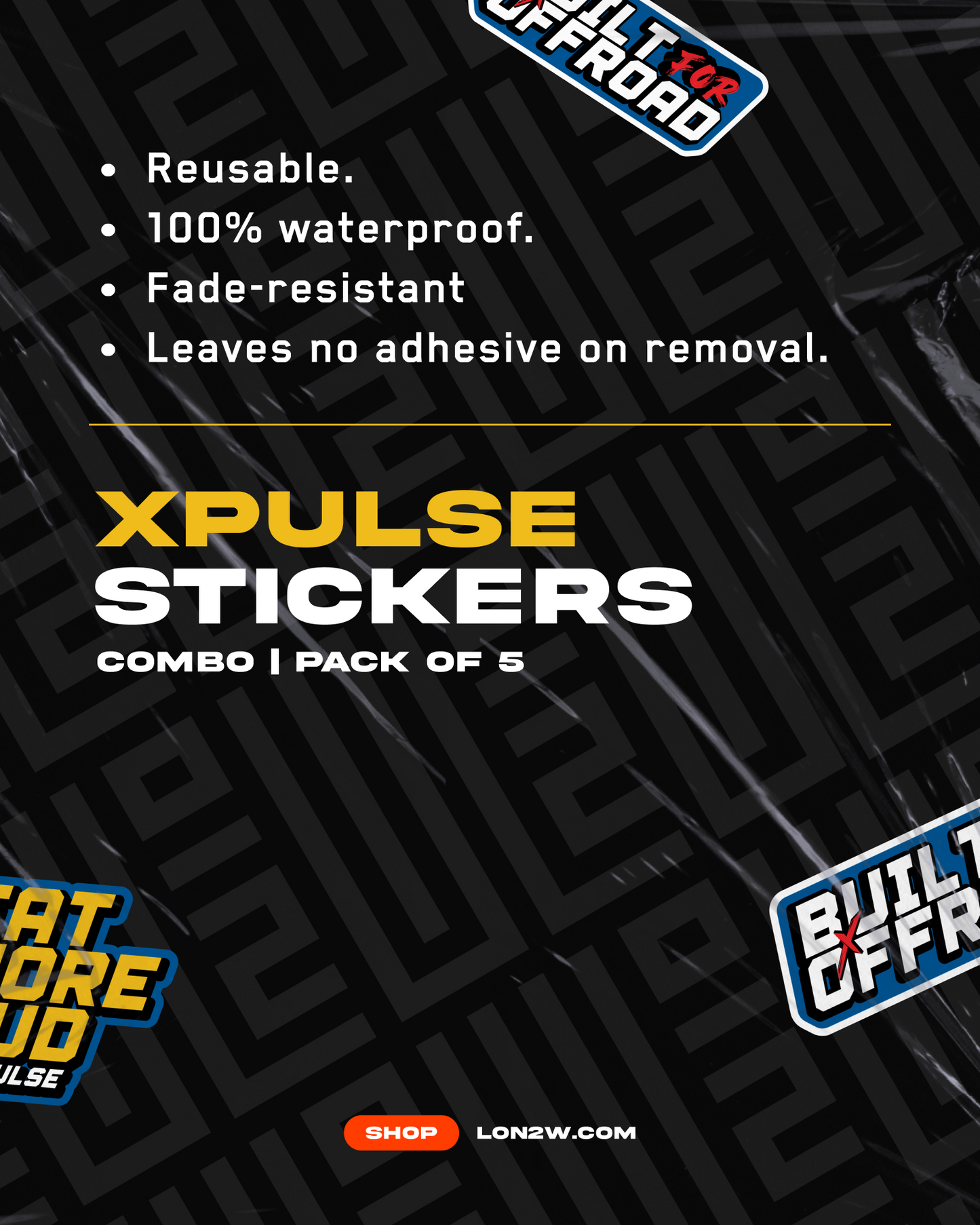 Xpulse stickers Combo - Pack of 5
