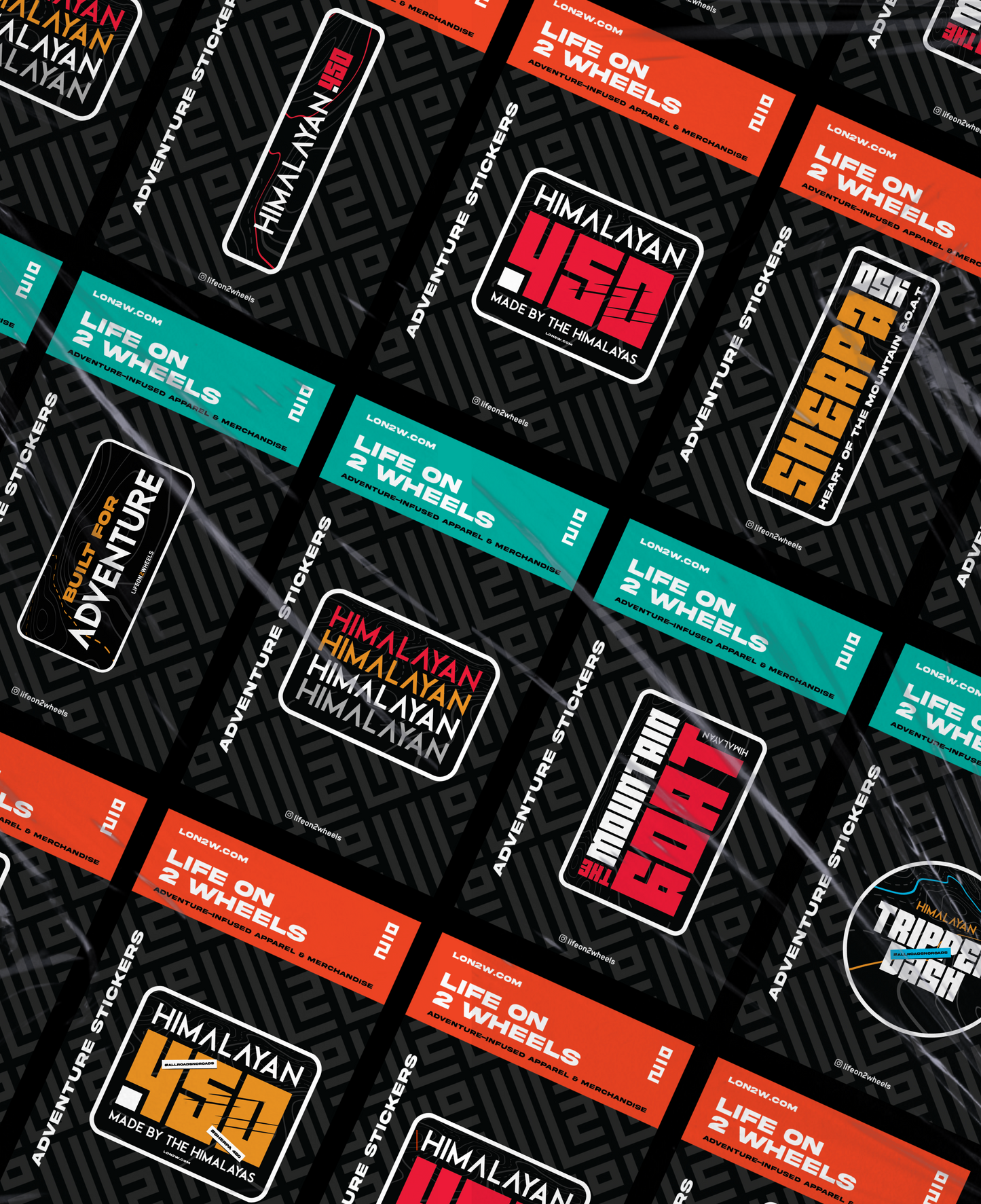 Himalayan 450 stickers Combo - Pack of 8