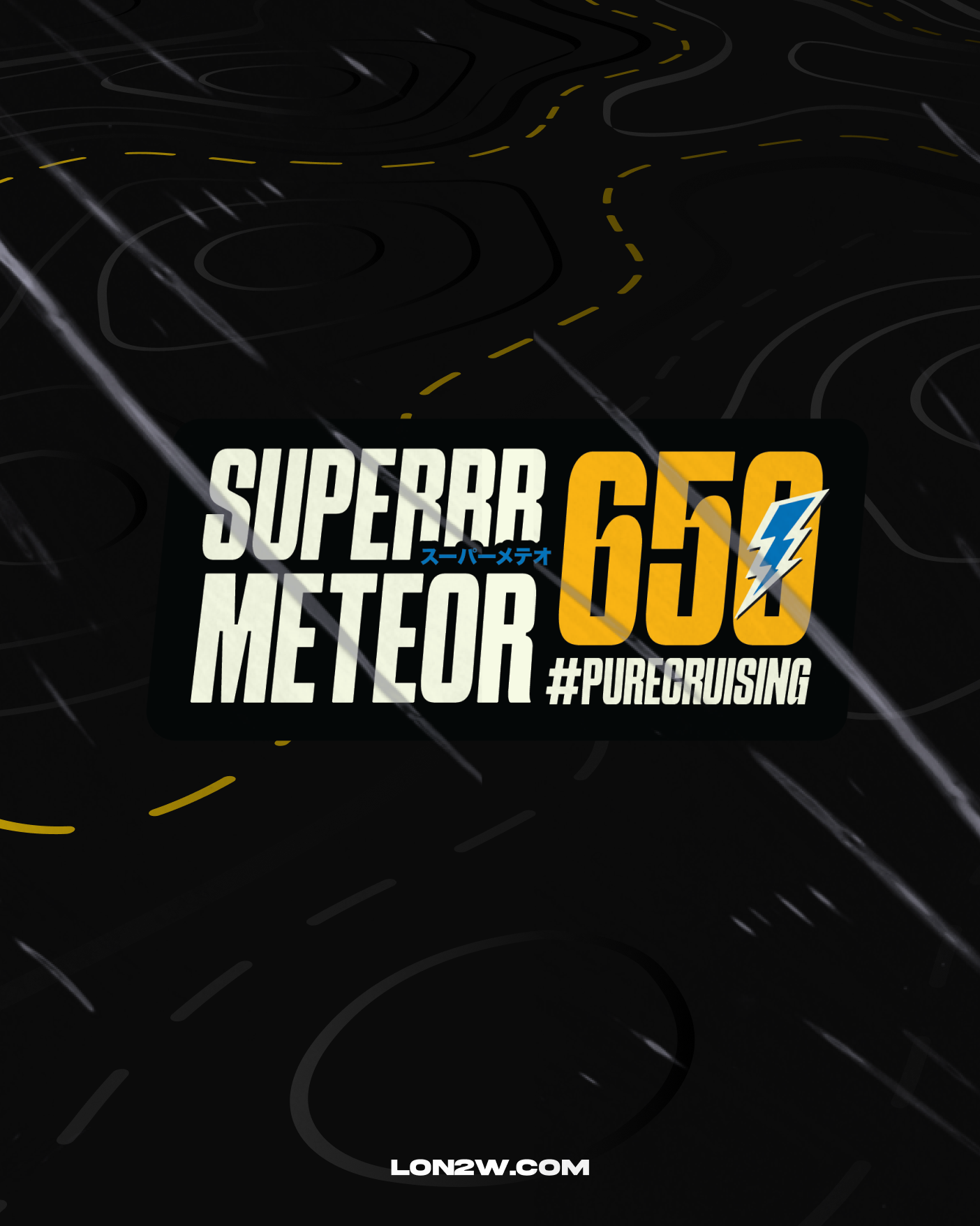 Super Meteor 650 Stickers Combo - Pack of 2 | Yellow