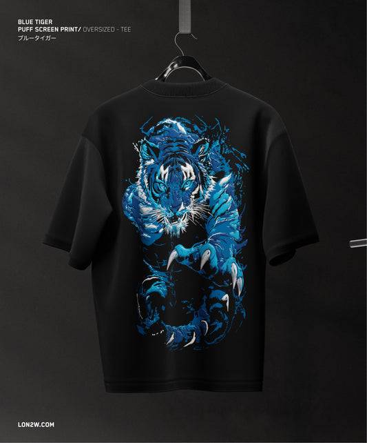 Blue Tiger  | Oversized T-shirt | Puff