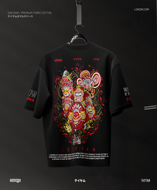 Multiverse of Theyyam | Oversized T-shirt | Puff print