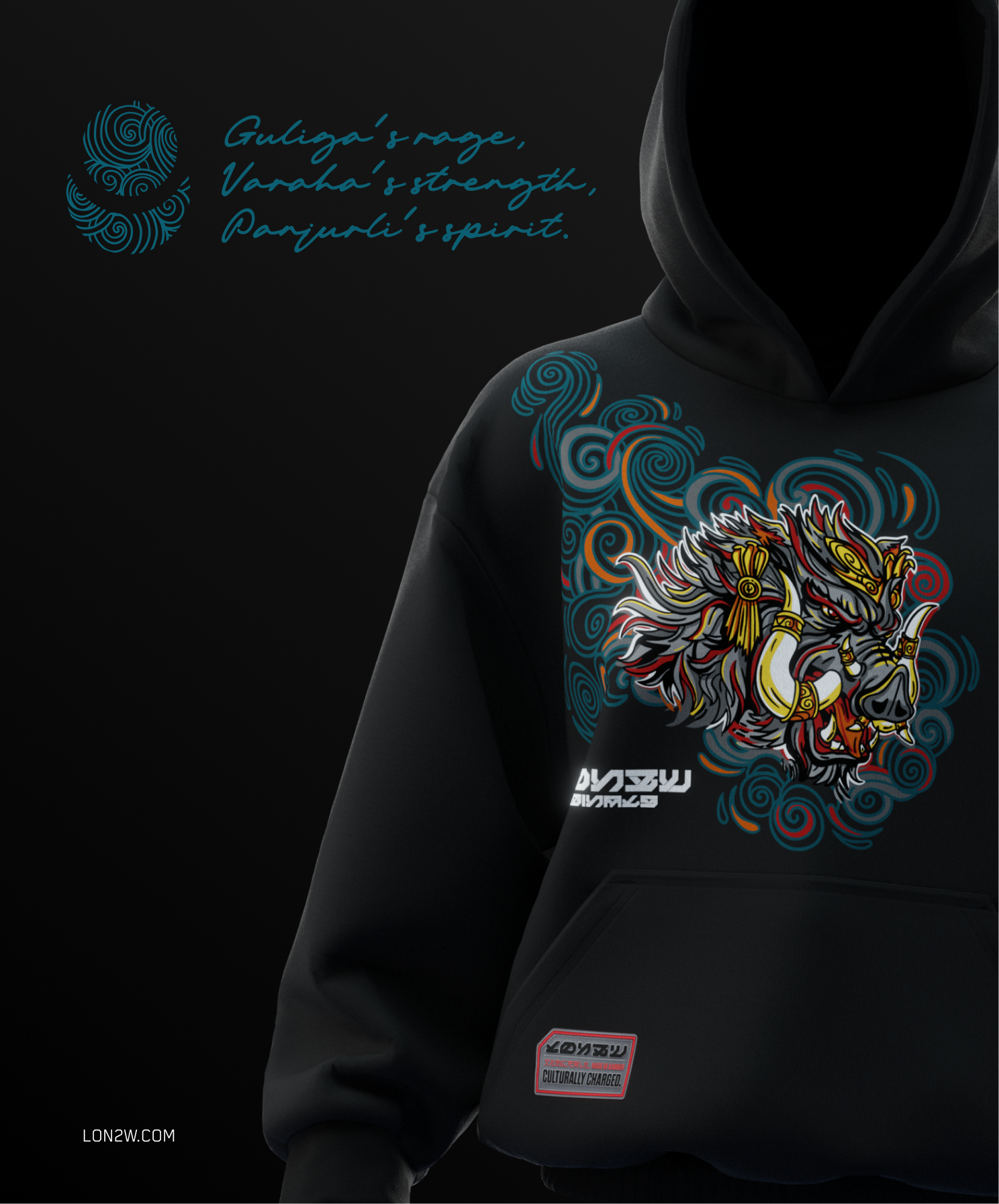 The Tulu Cult X Kantara | Oversized Hoodie | Puff print