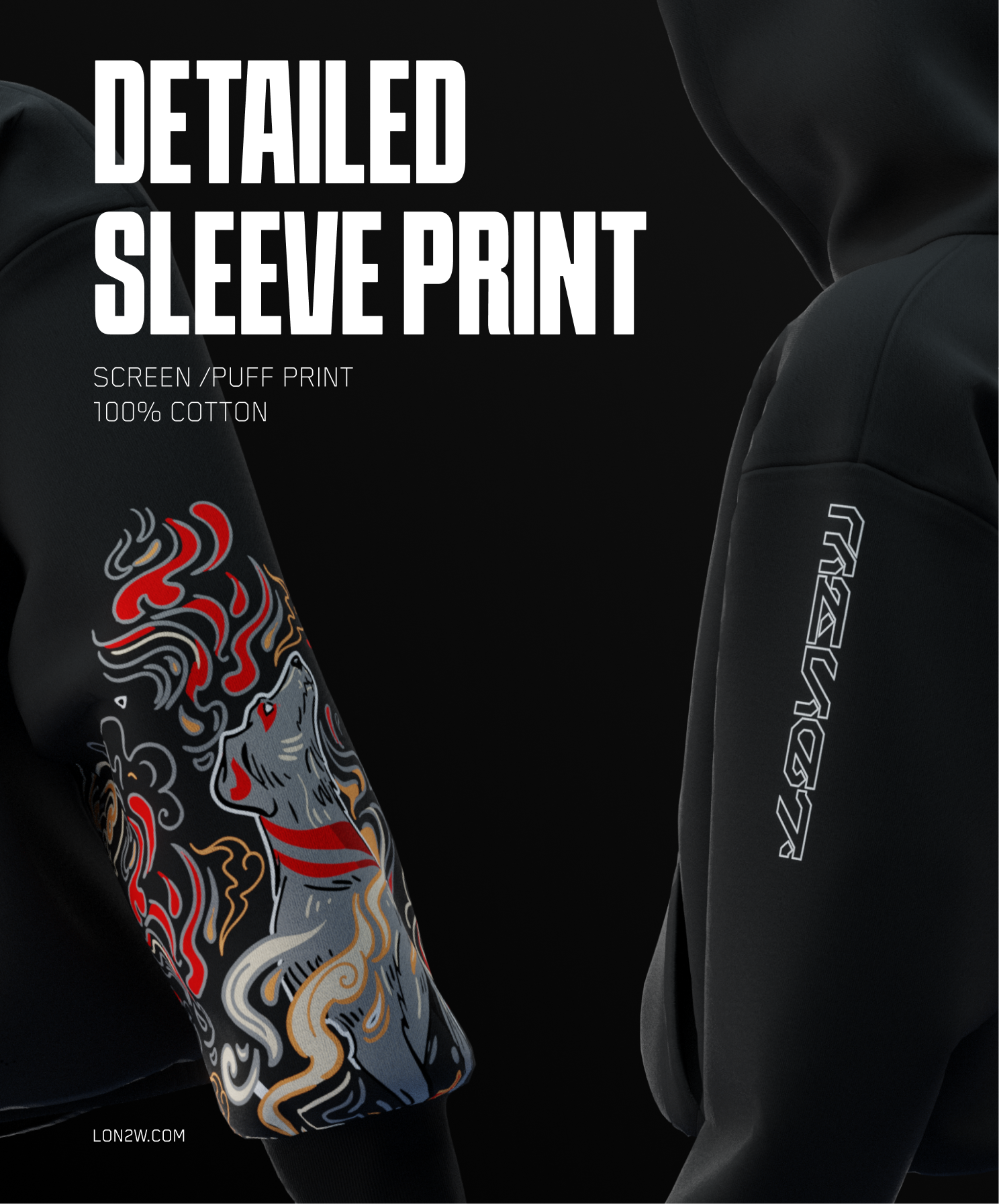 Muthappan | Oversized Hoodie | Puff print