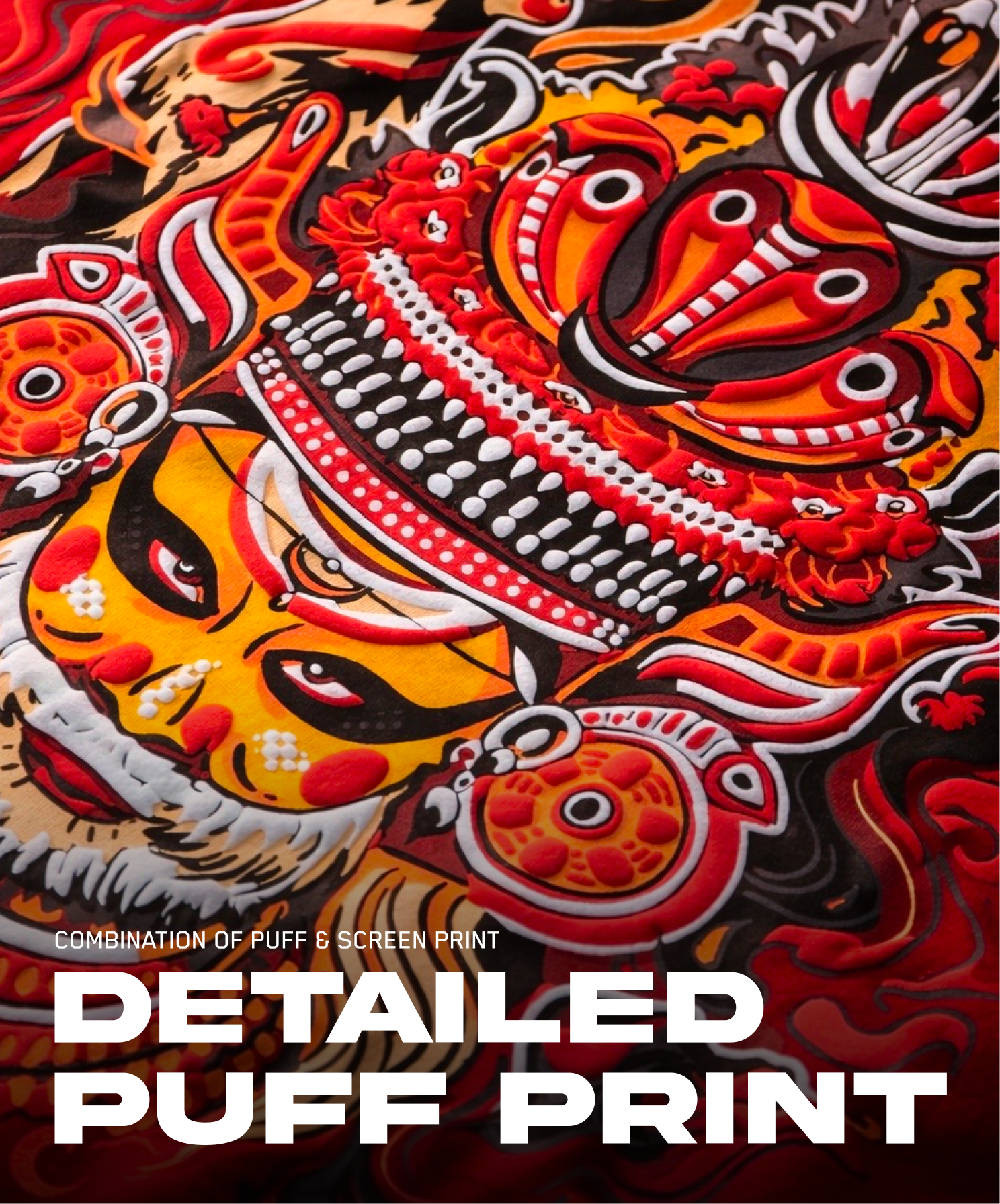 Muthappan | Oversized T-shirt | Puff print