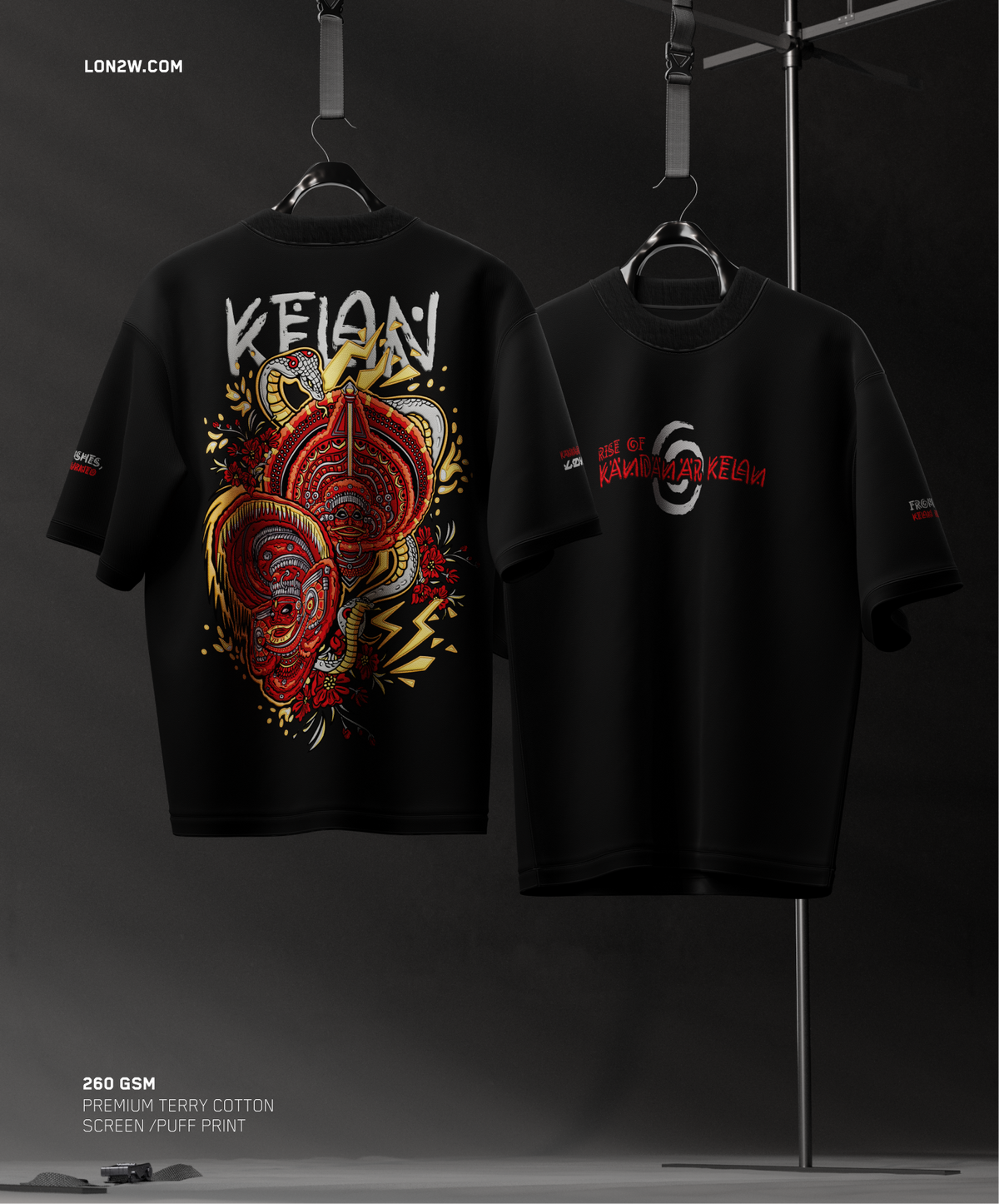 Kandanar Kelan V2 Black | Oversized T-shirt | Puff print