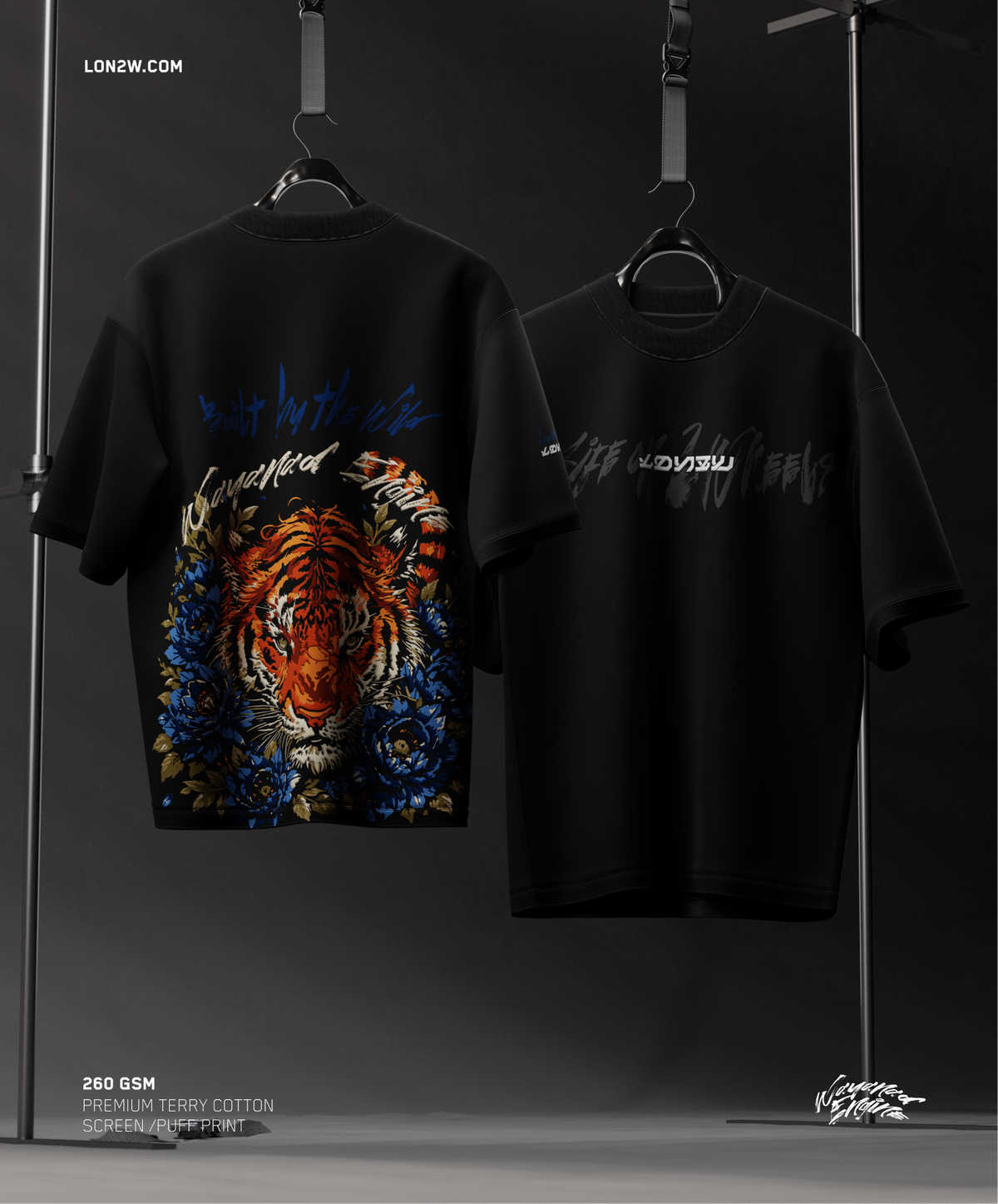 Wayanad Engine / Tiger | Oversized T-shirt | Puff print