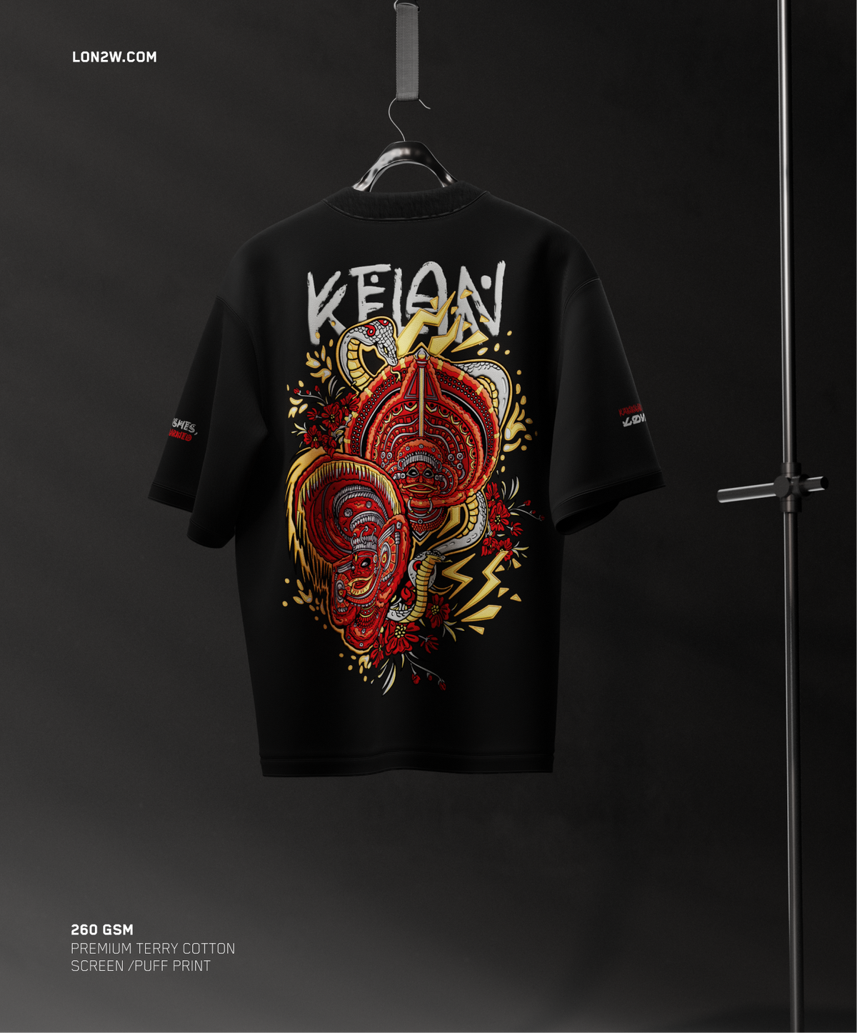 Kandanar Kelan V2 Black | Oversized T-shirt | Puff print