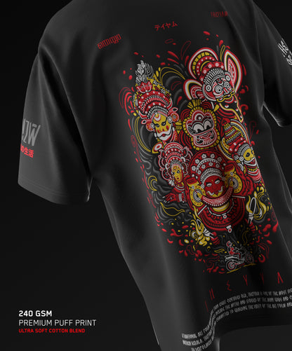 Multiverse of Theyyam | Oversized T-shirt | Puff print