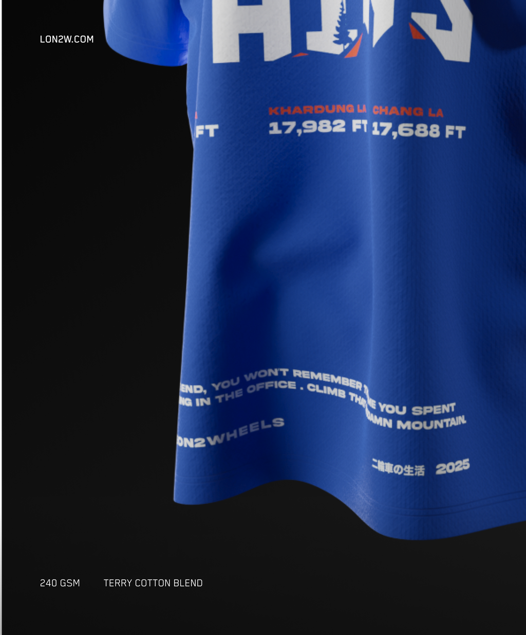 Mountains V2 |  240 GSM  | Blue