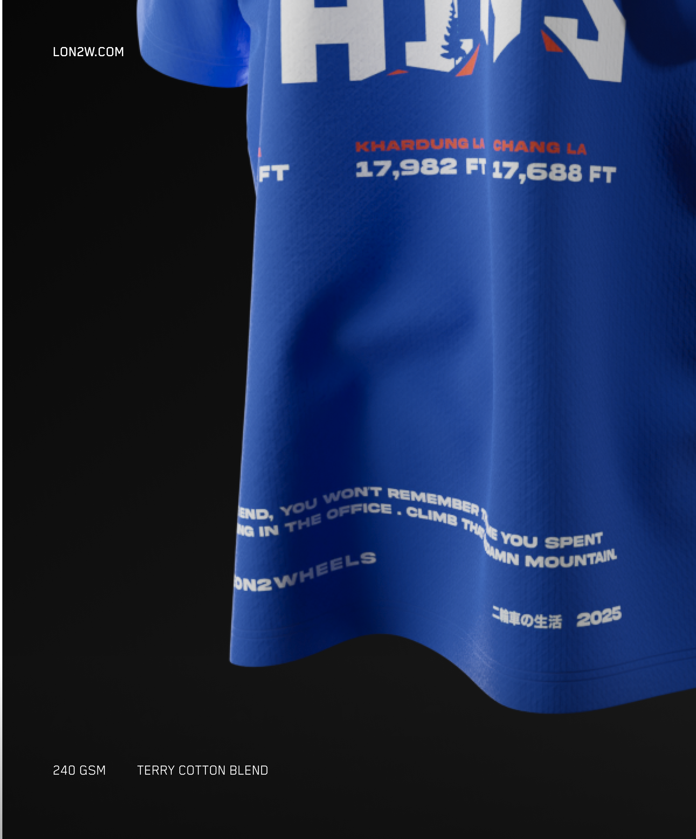 Mountains V2 |  240 GSM  | Blue