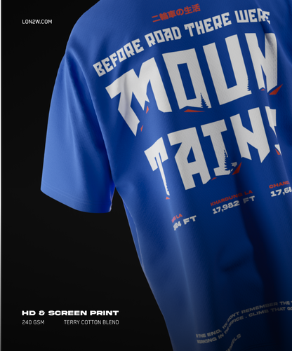 Mountains V2 |  Relaxed Fit T-shirt | Blue