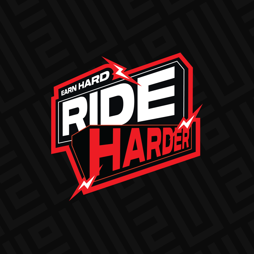 Ride harder sticker - Life on 2 Wheels