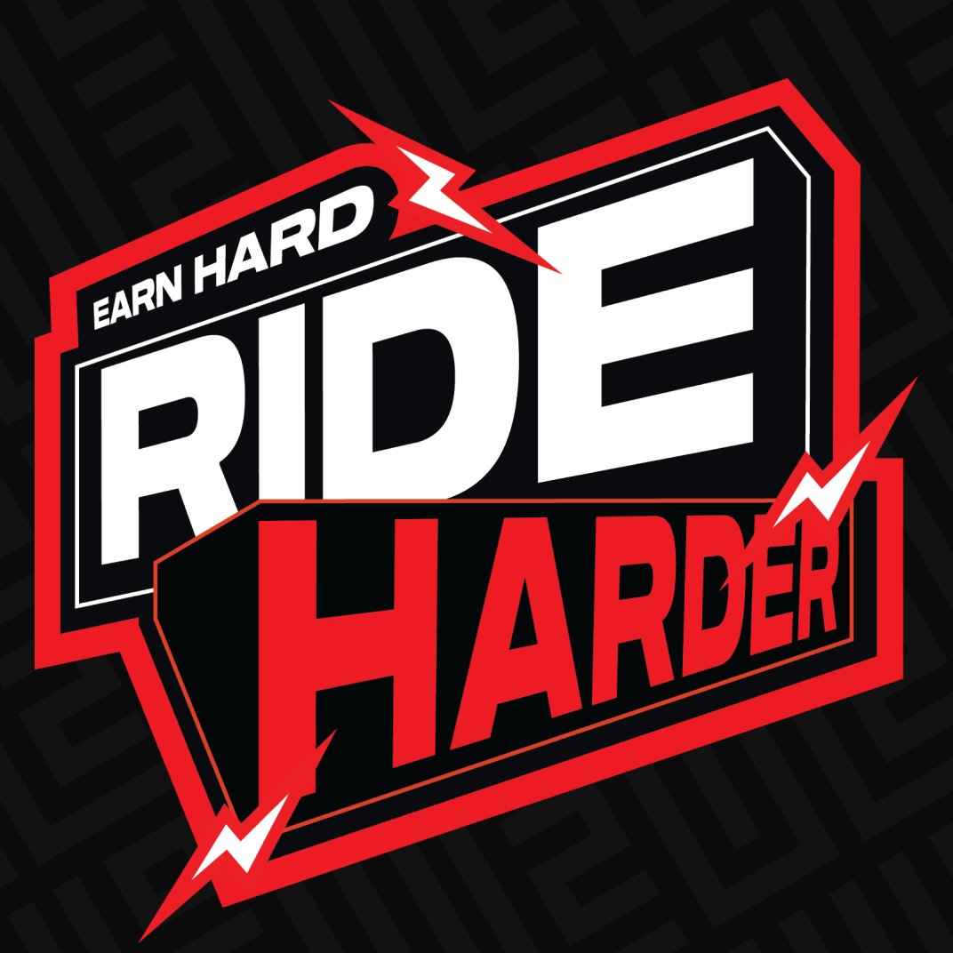 Ride harder sticker - Life on 2 Wheels