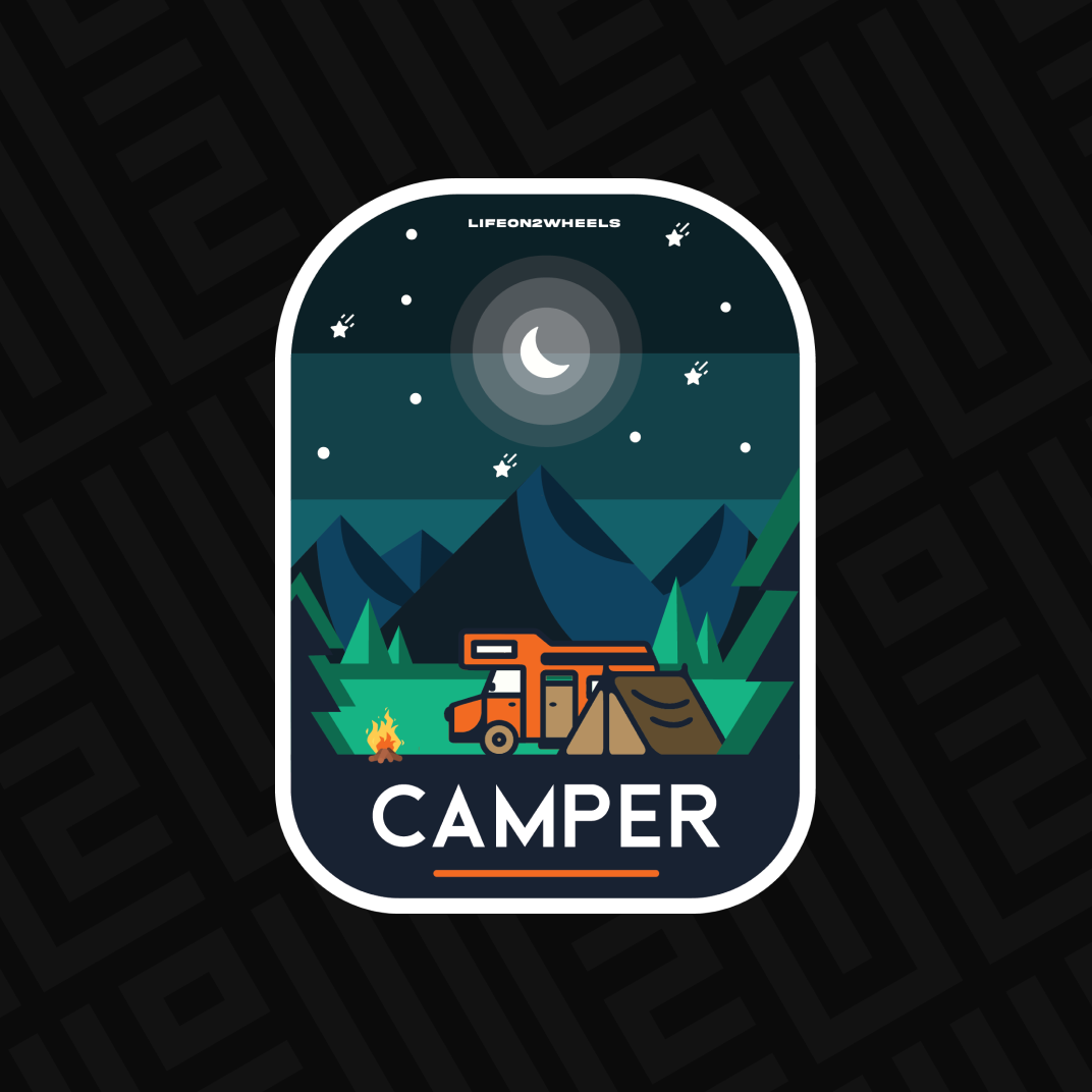 Camper Sticker - Life on 2 Wheels