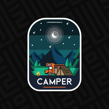 Camper Sticker - Life on 2 Wheels