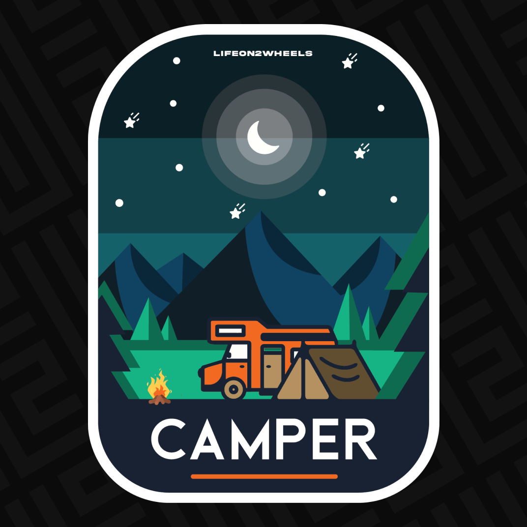 Camper Sticker - Life on 2 Wheels