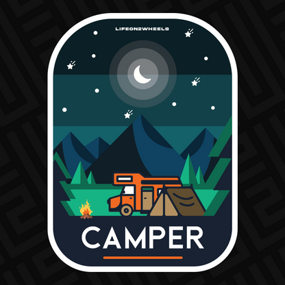 Camper Sticker - Life on 2 Wheels