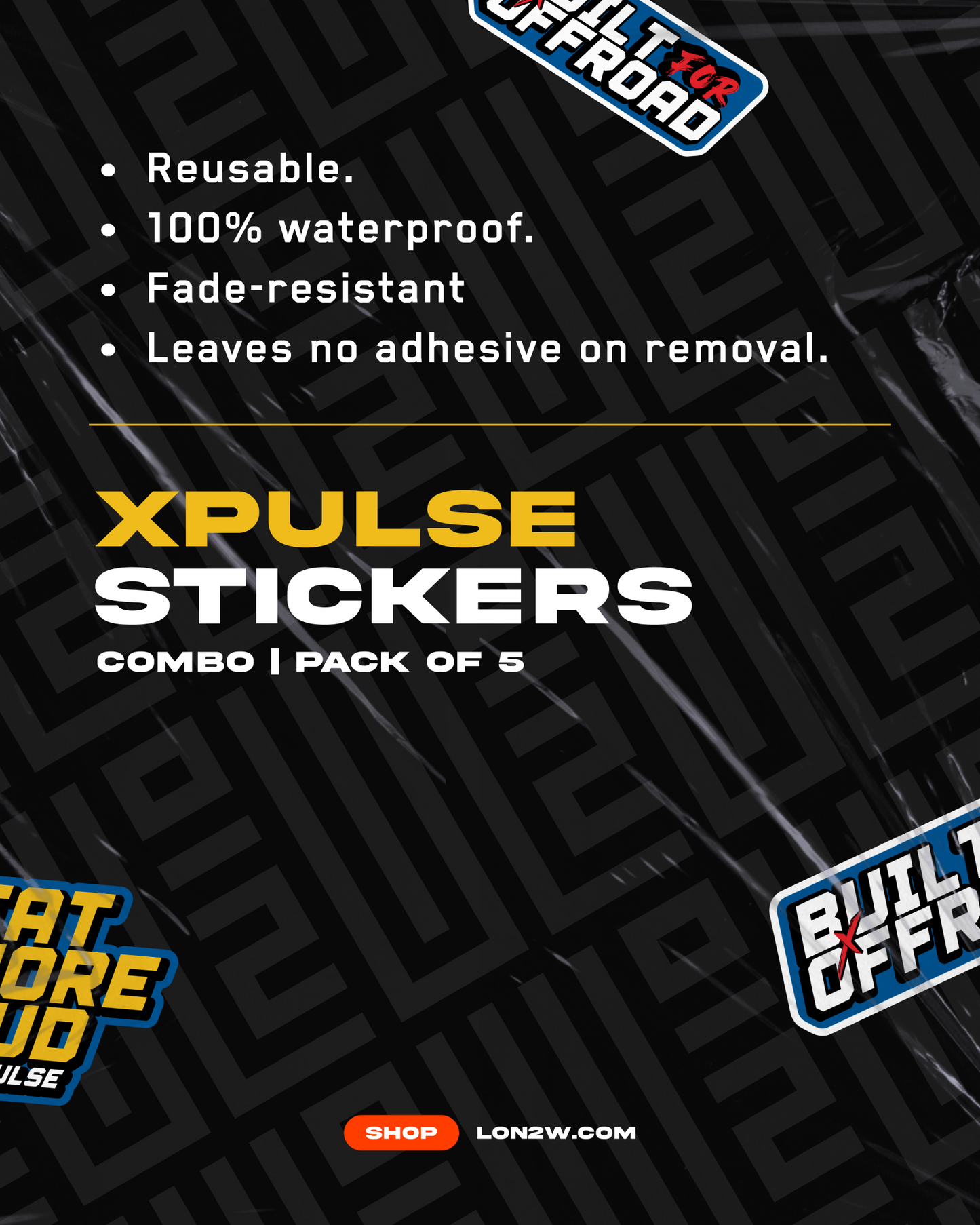 Xpulse stickers Combo -  Pack of 5