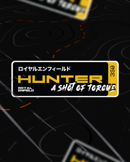 Hunter 350 stickers Combo - Pack of 3