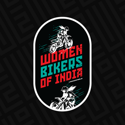 Women bikers of india Stickers - Life on 2 Wheels