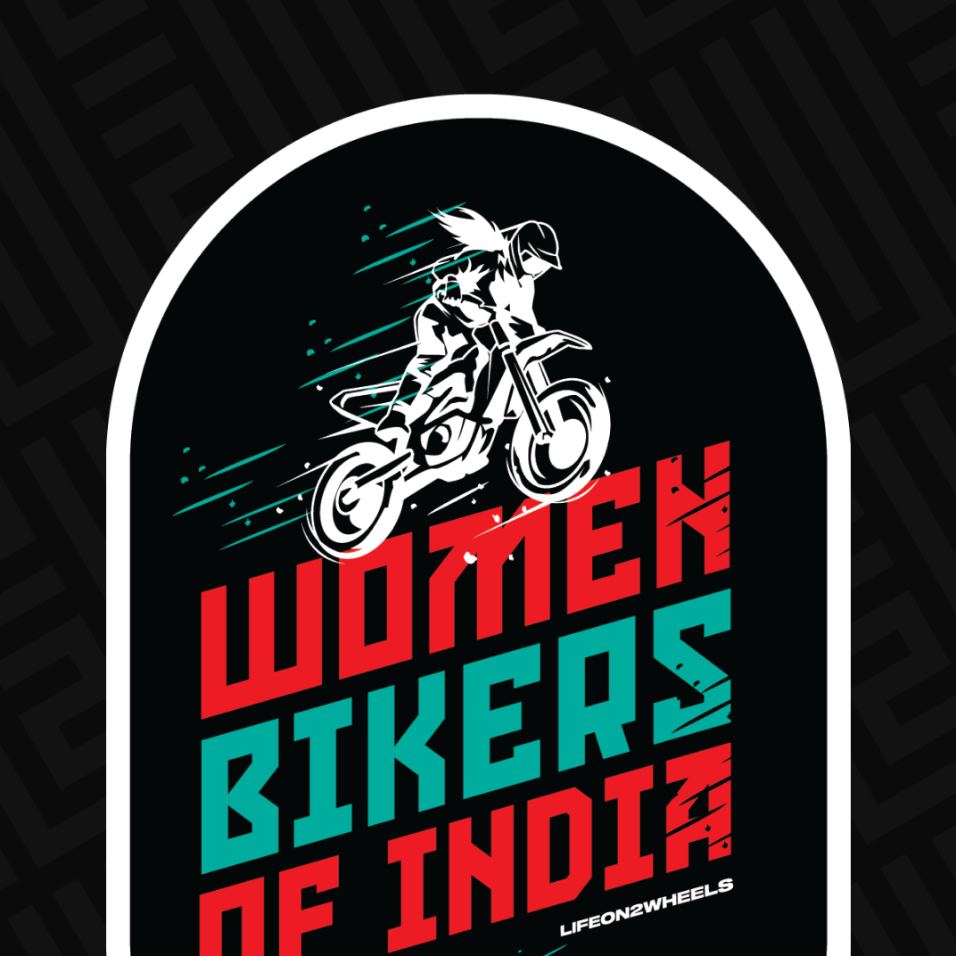 Women bikers of india Stickers - Life on 2 Wheels