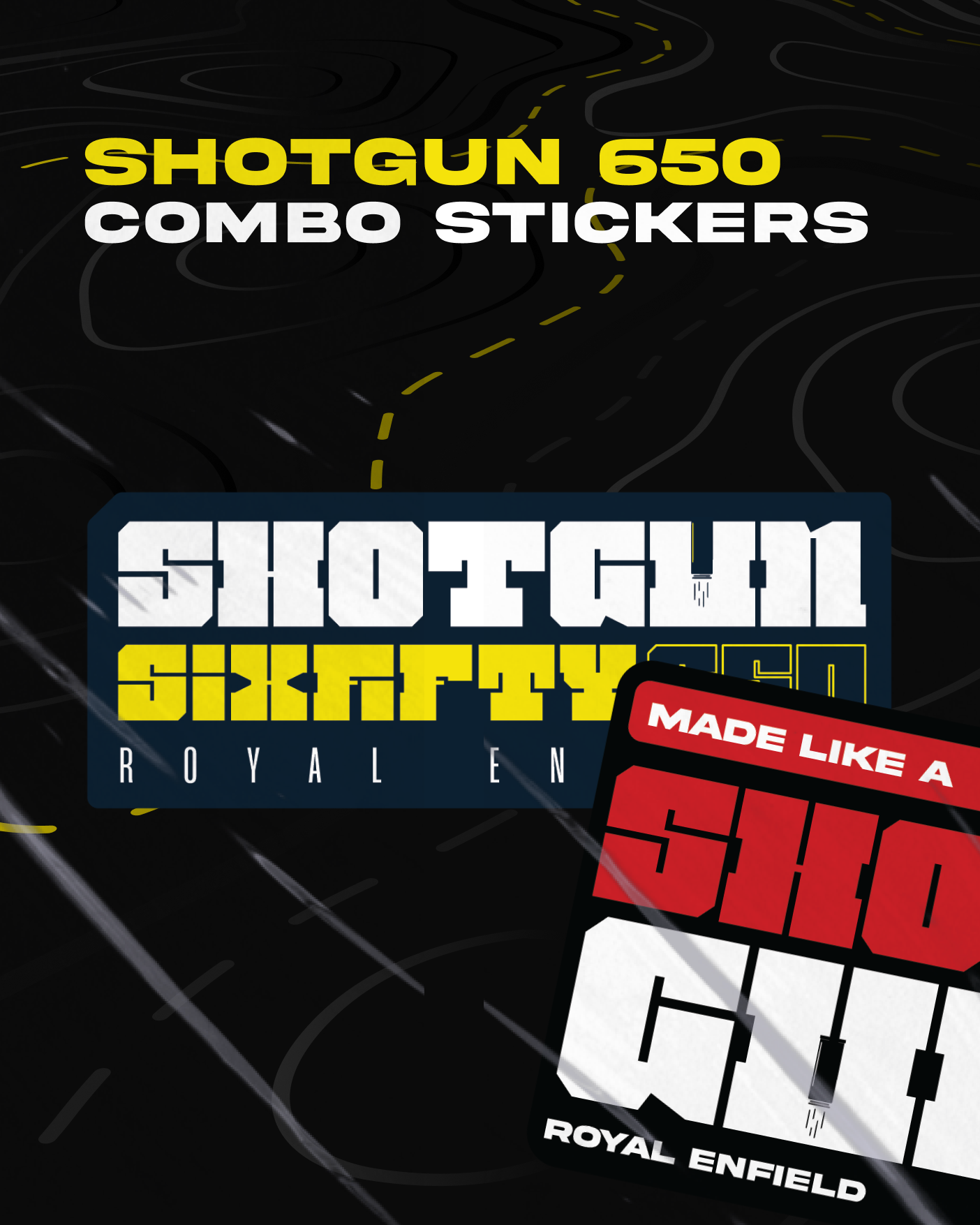 RE Shotgun 650 Combo stickers - Pack of 2