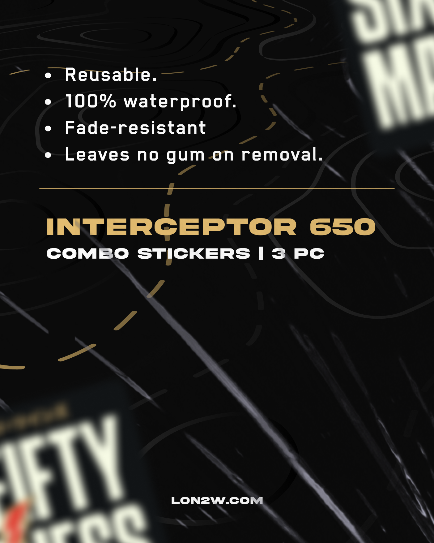 RE Interceptor 650 Combo sticker - Pack of 3