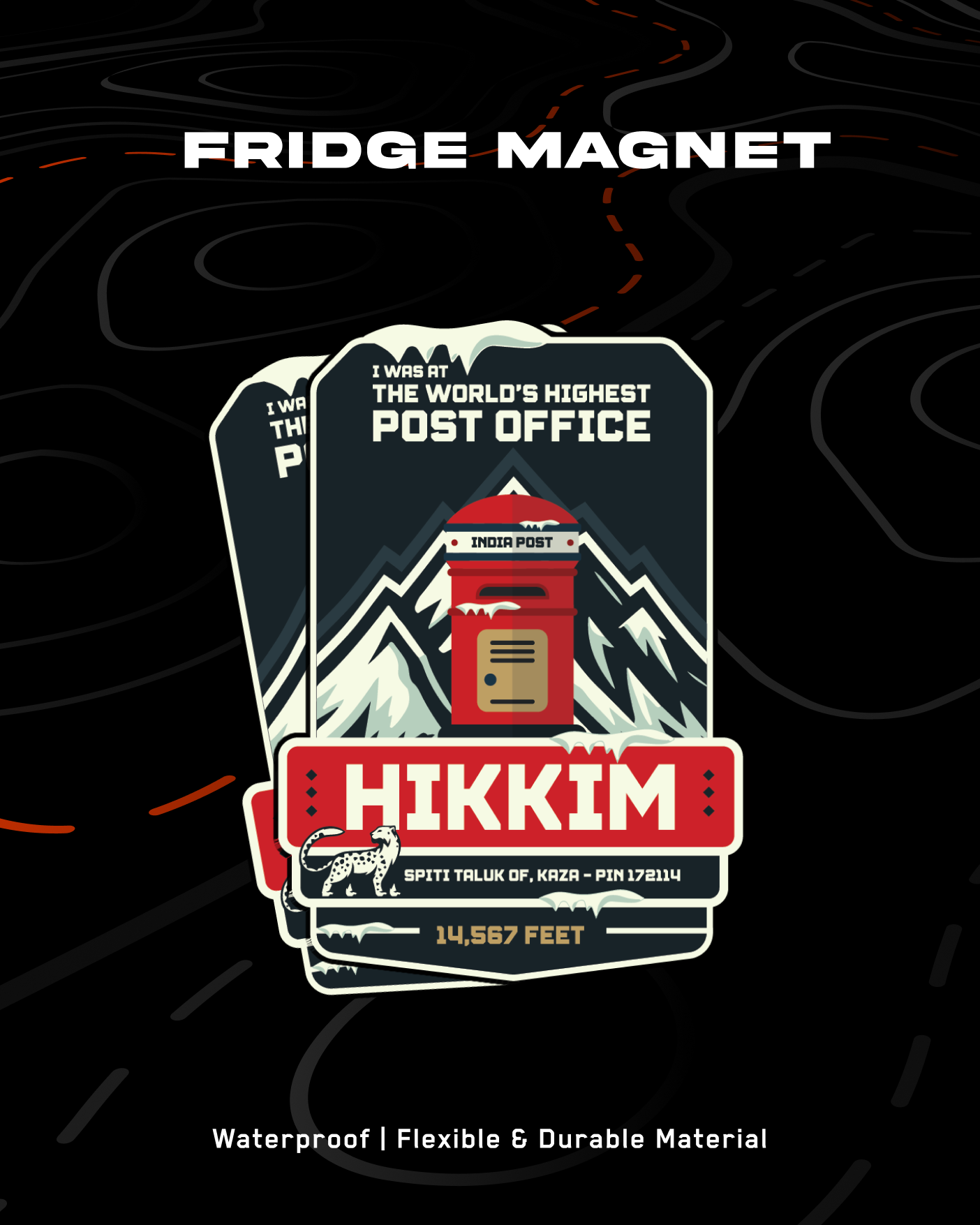 Hikkim- World's highest Post Office | Fridge Magnet