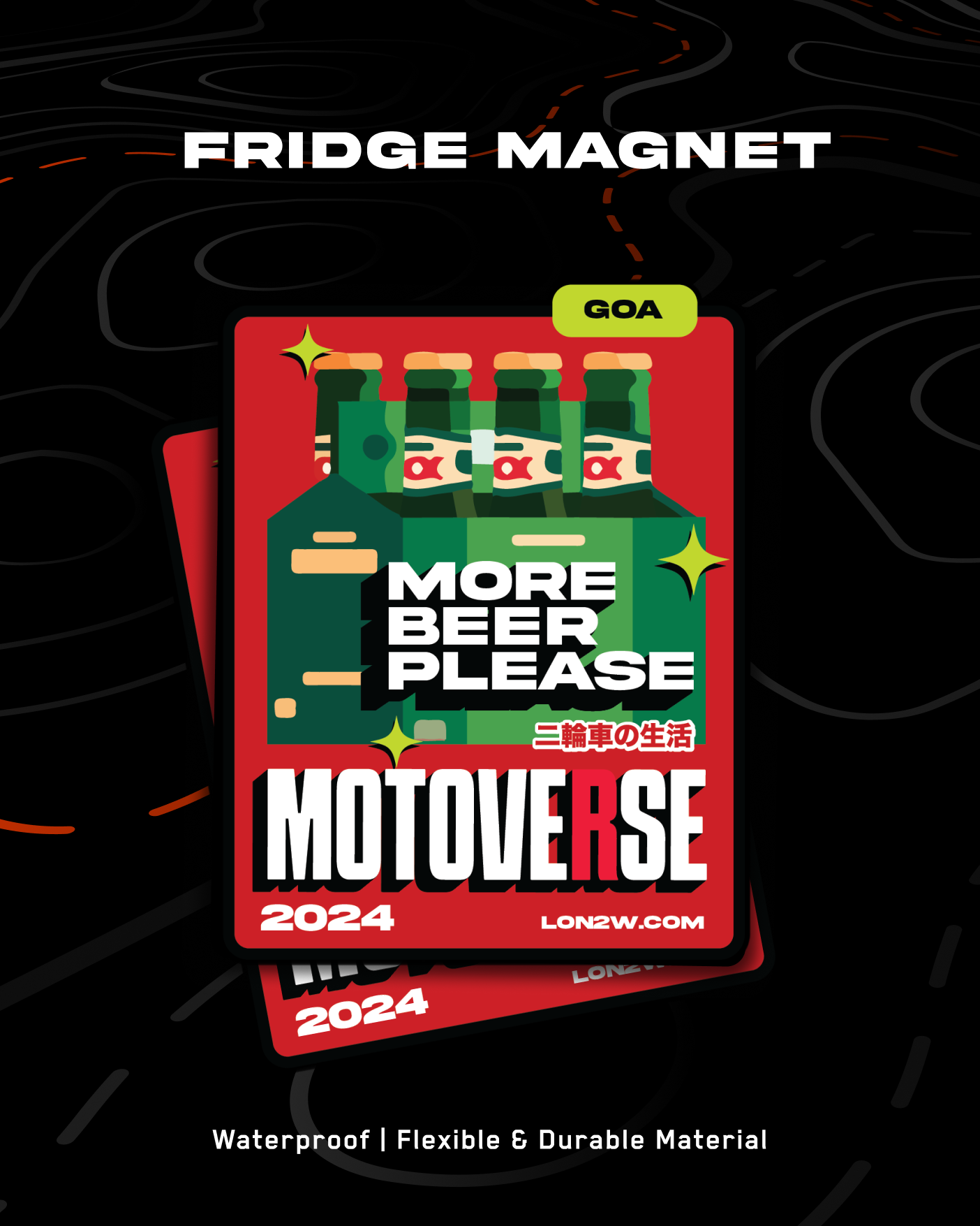 Motoverse  | Fridge Magnet | MORE BEER PLEASE