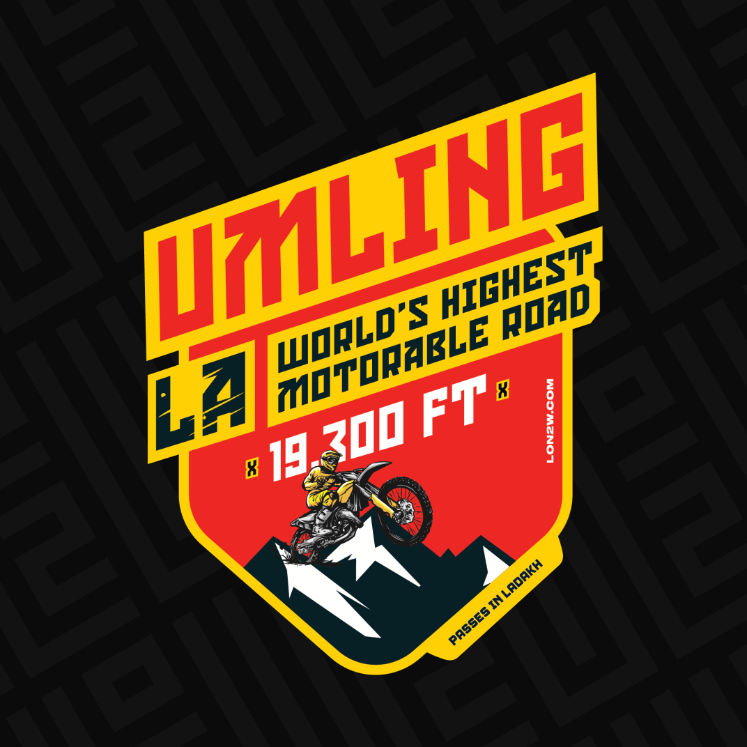 Umling La pass | Red | Sticker - Life on 2 Wheels