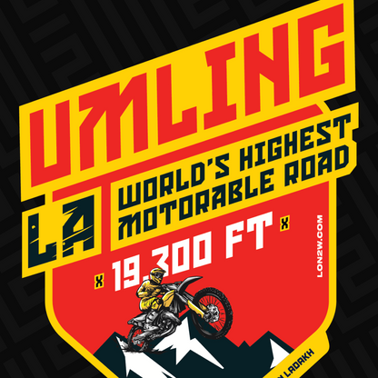 Umling La pass | Red | Sticker - Life on 2 Wheels