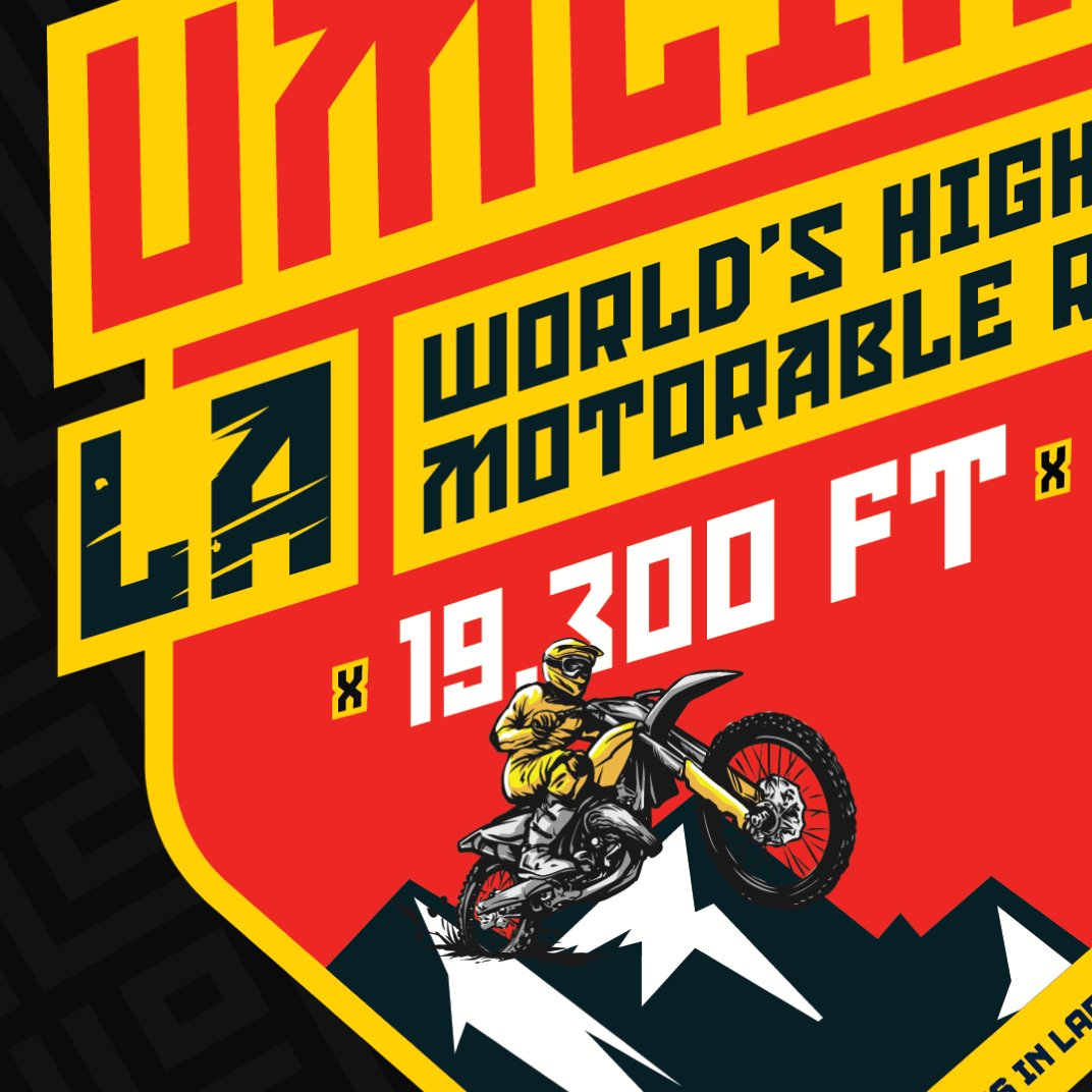 Umling La pass | Red | Sticker - Life on 2 Wheels