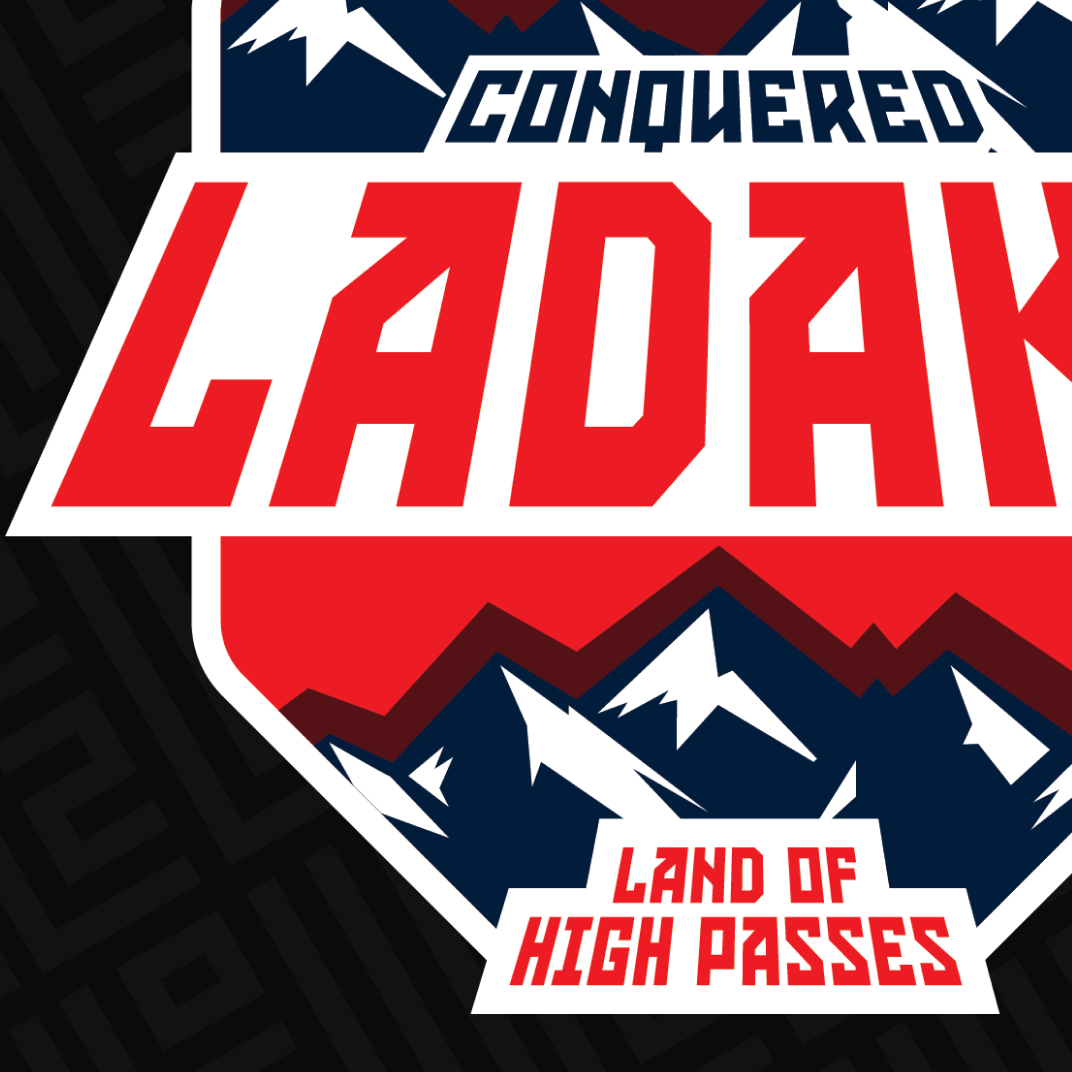 Conquered Ladakh sticker - Life on 2 Wheels