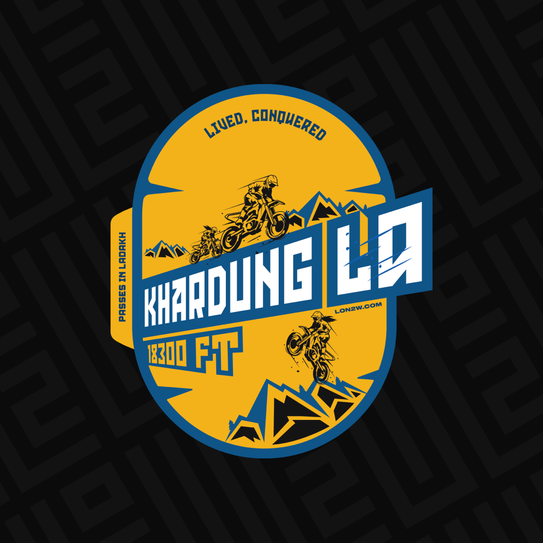 Khardung La | Yellow | Sticker - Life on 2 Wheels