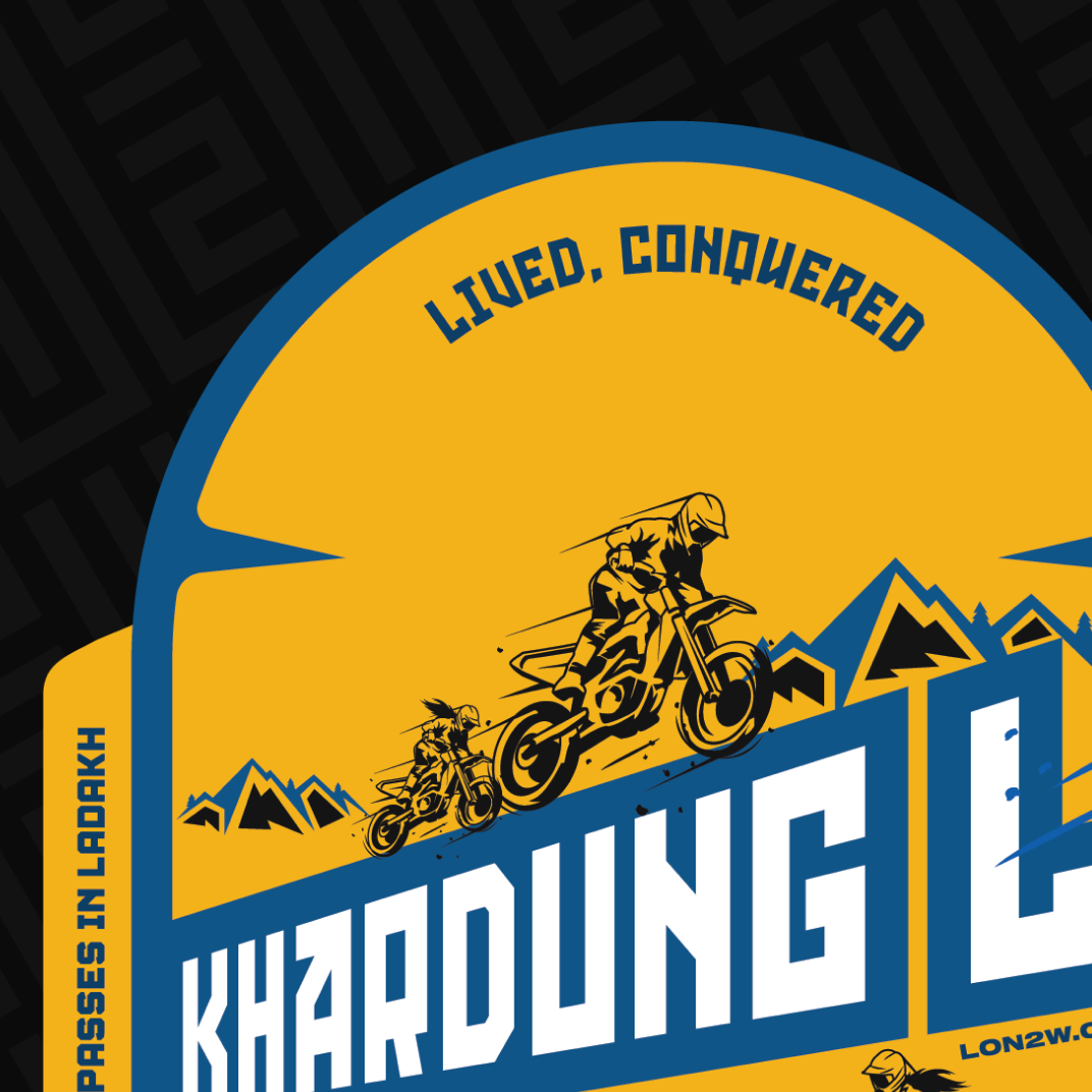 Khardung La | Yellow | Sticker - Life on 2 Wheels