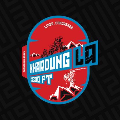 Khardungla | Red| Sticker - Life on 2 Wheels