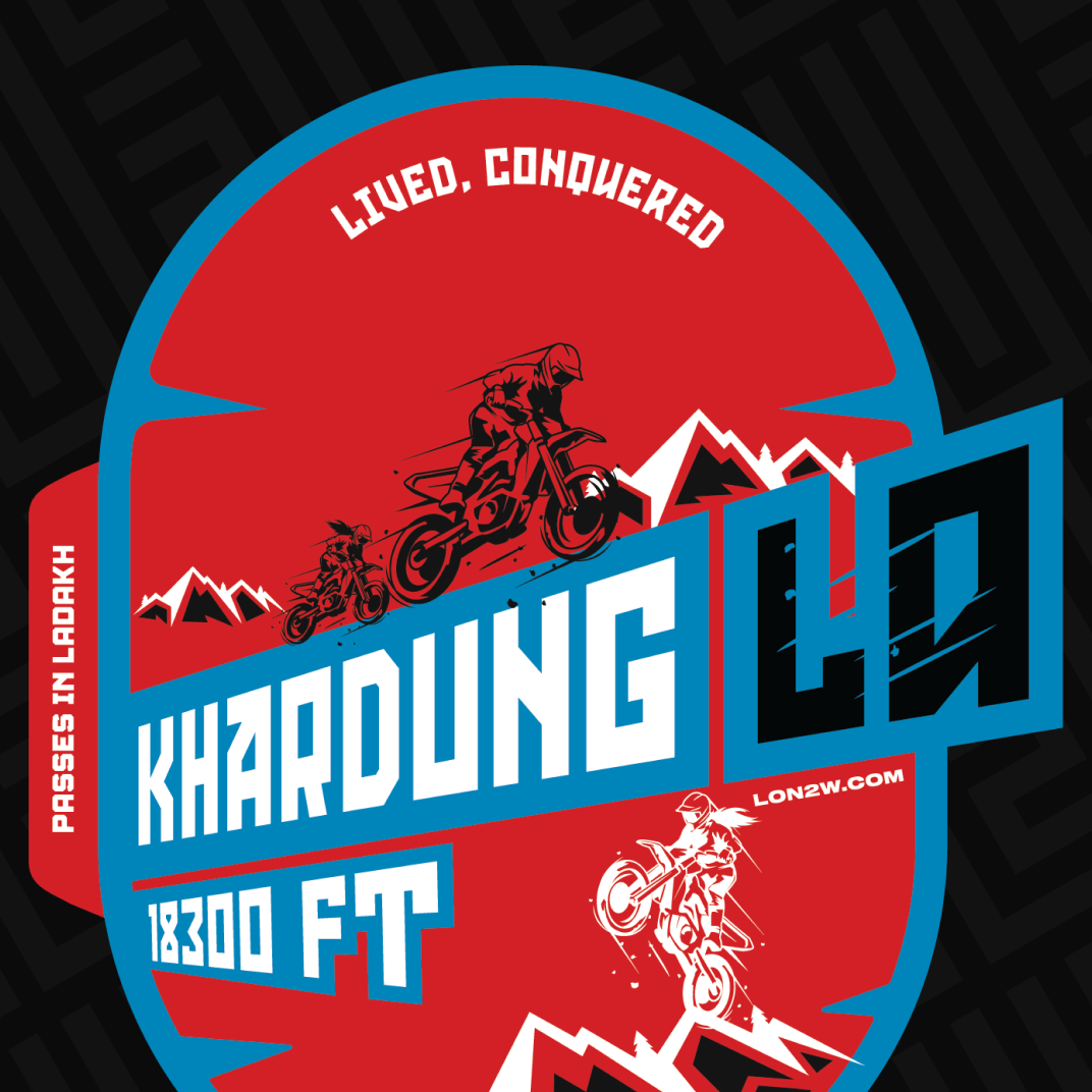 Khardungla | Red| Sticker - Life on 2 Wheels