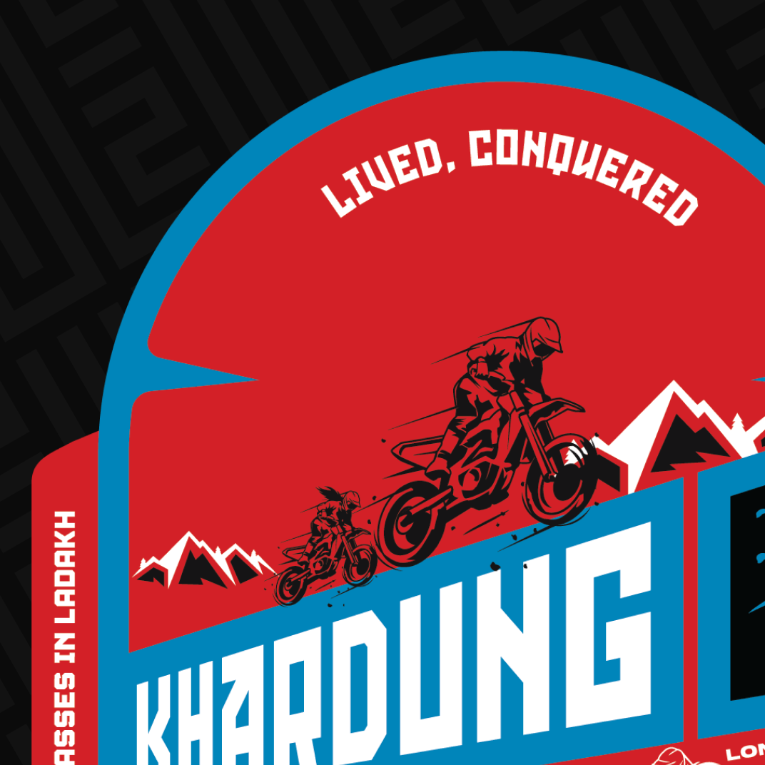 Khardungla | Red| Sticker - Life on 2 Wheels