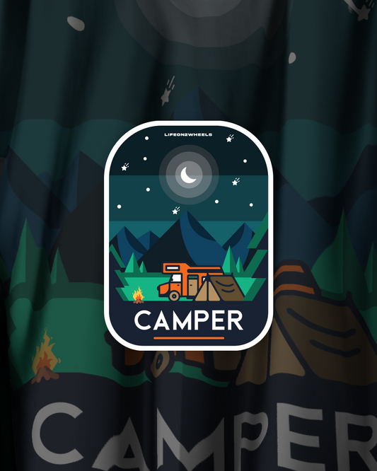 Camper Sticker - Life on 2 Wheels