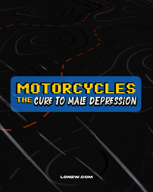 Motorcycles - The cure to male depression | Sticker