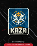 Kaza | Large 5 inch | HD Embossed sticker