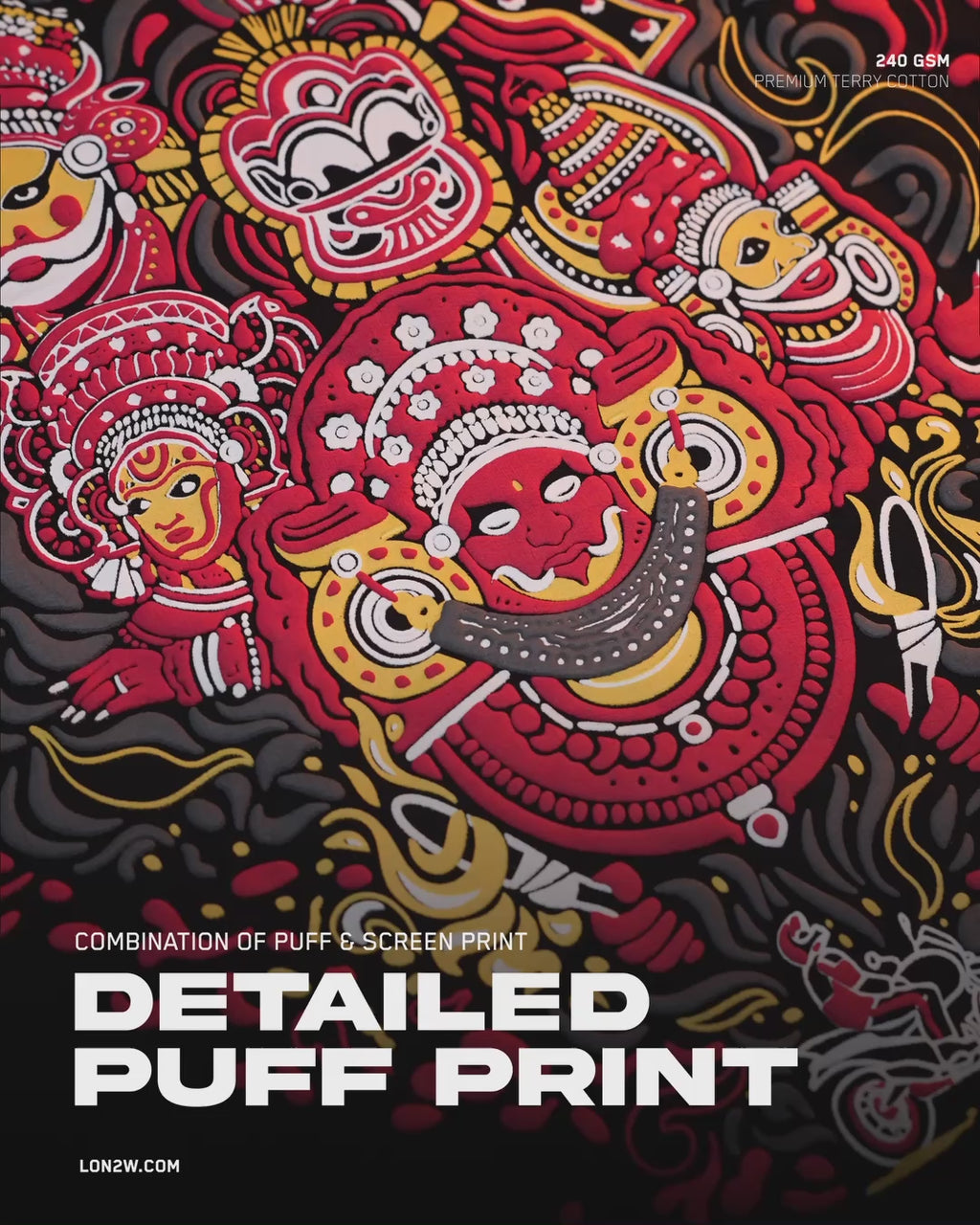 Multiverse of Theyyam V2 | Oversized T-shirt | Puff print