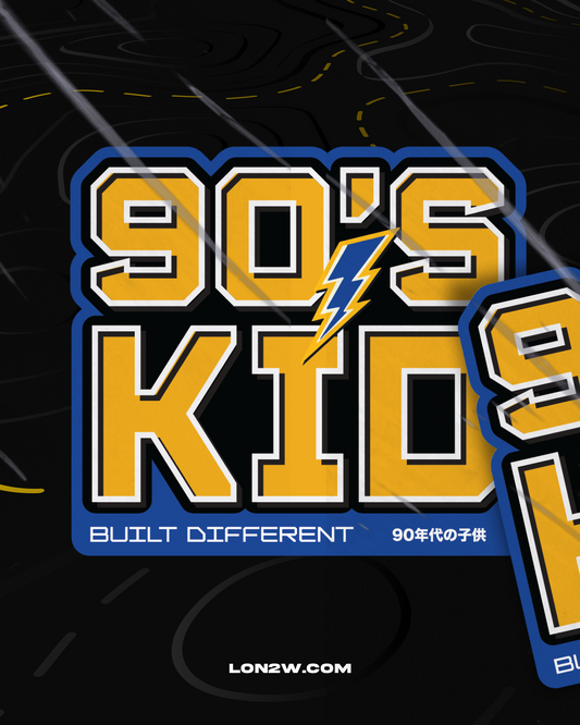 90's kid sticker | yellow