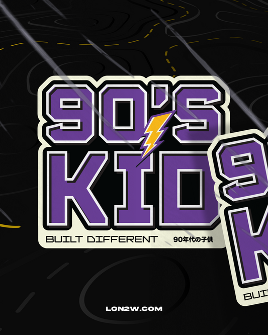 90's kid sticker | voilet