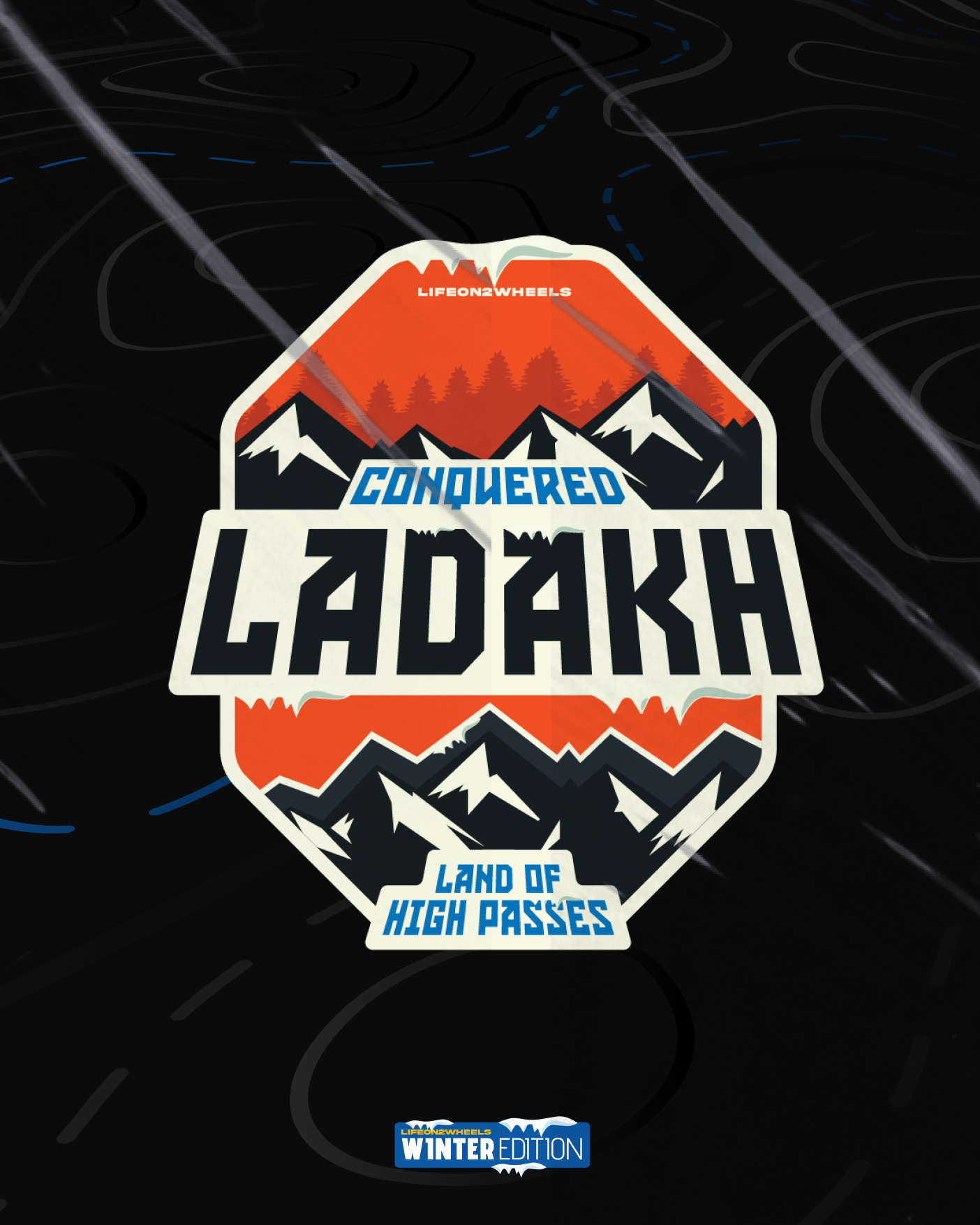 Conquered Ladakh sticker | Orng