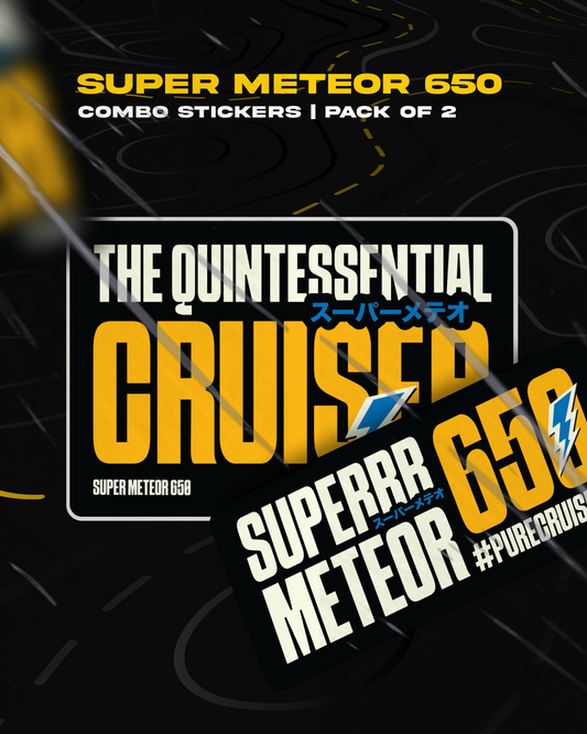 Super Meteor 650 Stickers Combo  -  Pack of 2 | Yellow