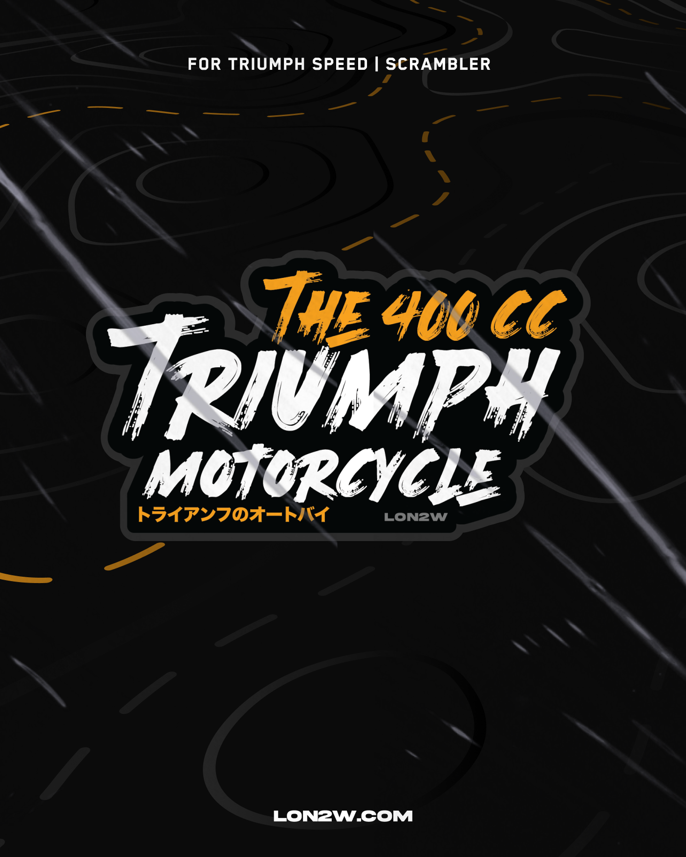 Triumph 400 Combo Stickers | Pack of 3 | Yellow