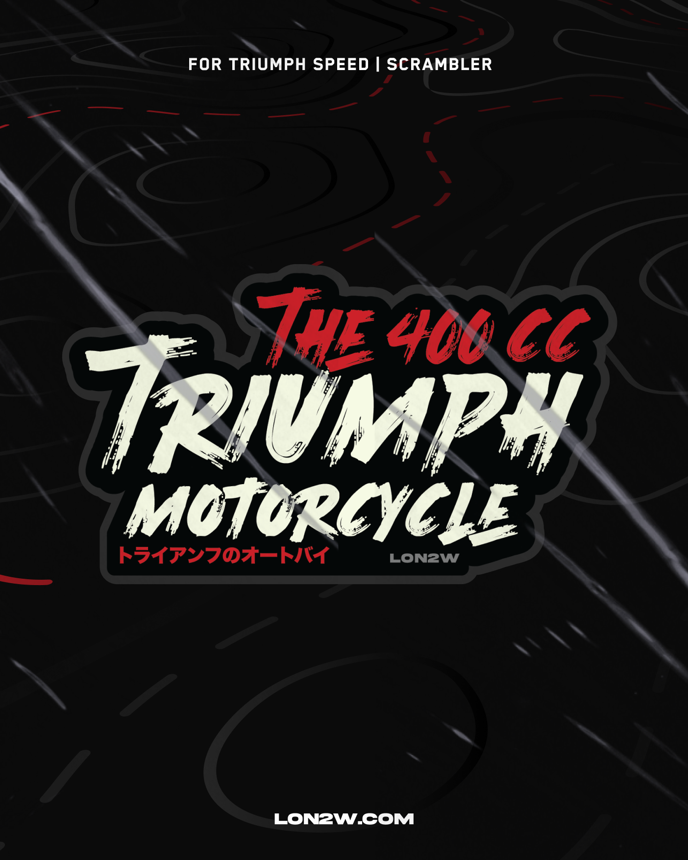 Triumph 400 Combo Stickers | Pack of 3 | Red