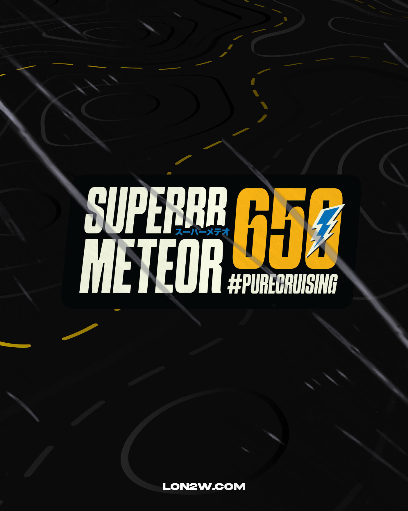 Super Meteor 650 Stickers Combo  -  Pack of 2 | Yellow