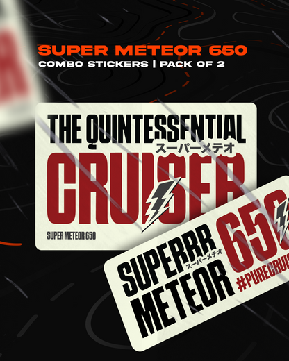 Super Meteor 650 Stickers Combo  -  Pack of 2 | Maroon